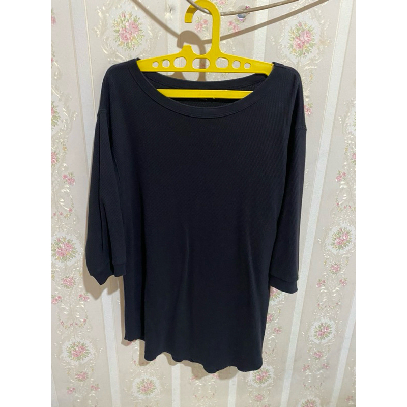 uniqlo kaos original bigsize XL black tee shirt atasan murah baju murah hitam gajian sale