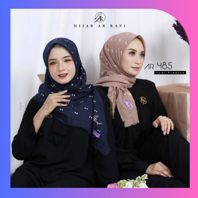 HIJAB ARRAFI SEGI EMPAT AR 485 JILBAB SEGIEMPAT MOTIF TERBARU