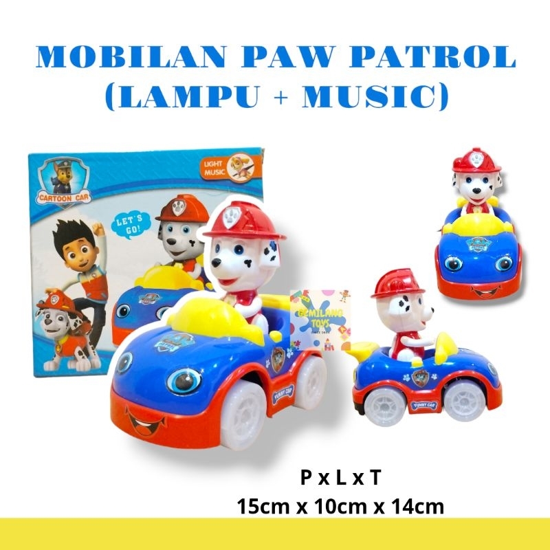 MAINAN MOBILAN PAWPATROL/MOBILAN BATERAI (MUSIK + LAMPU)