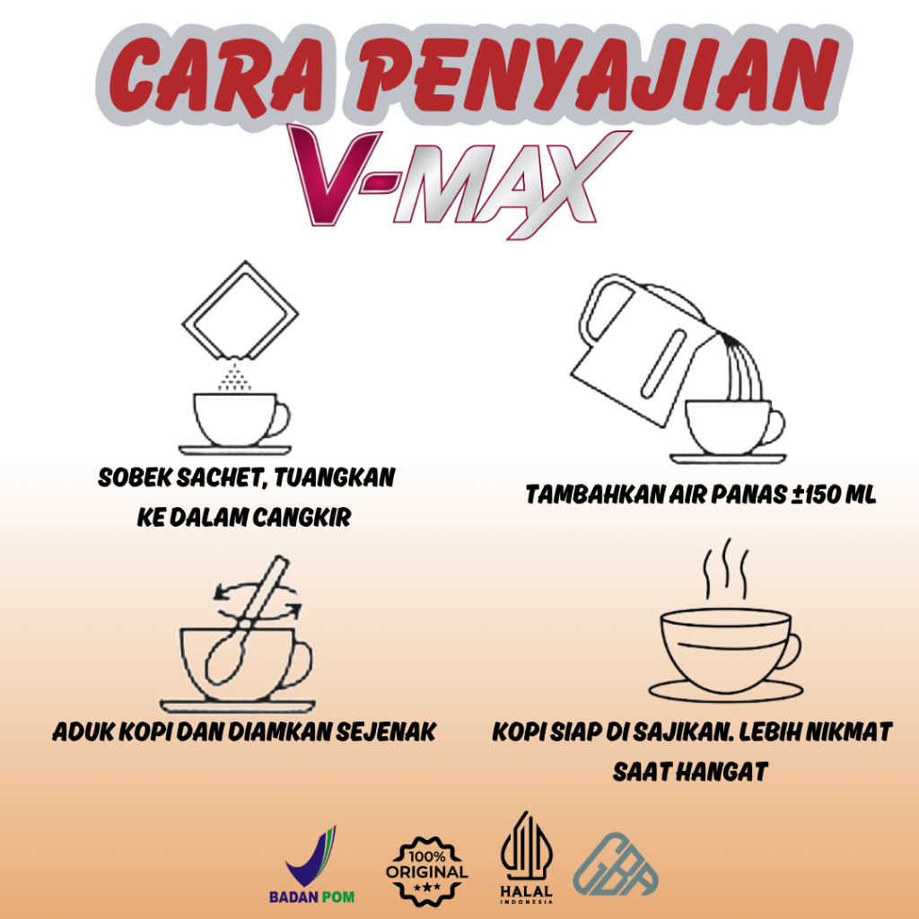 

RB Kopi V-max Minuman Penambah Stamina Wanita Rasa Coklat