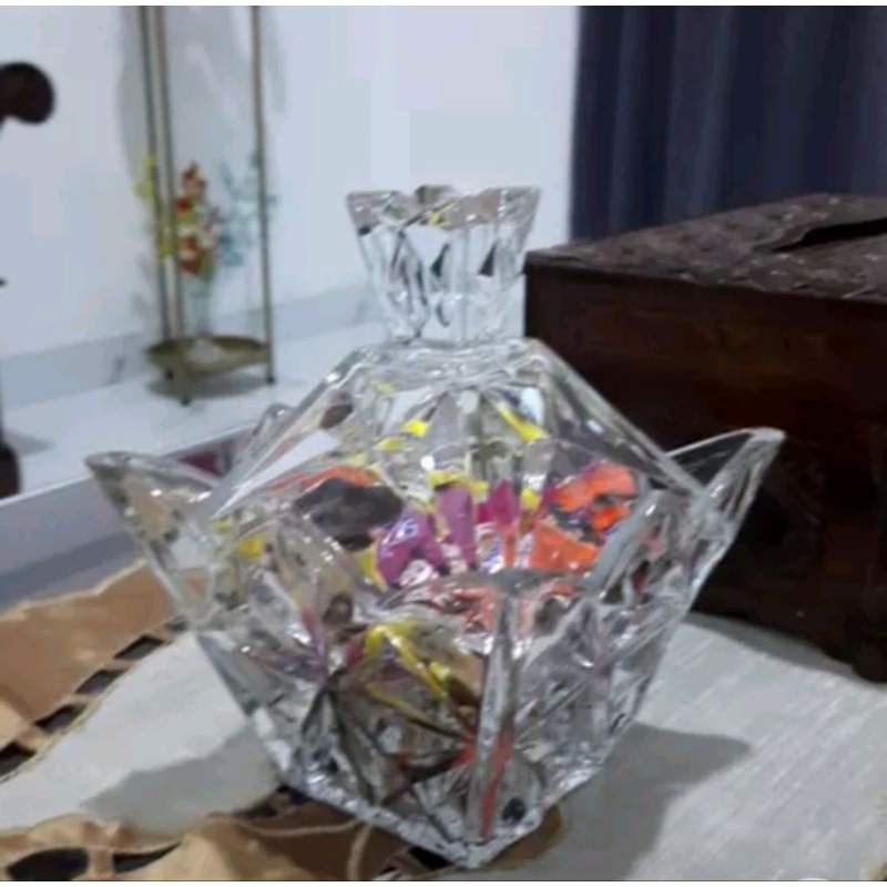 Candy Pot kaca Tempat Permen kue kering Capodimonte