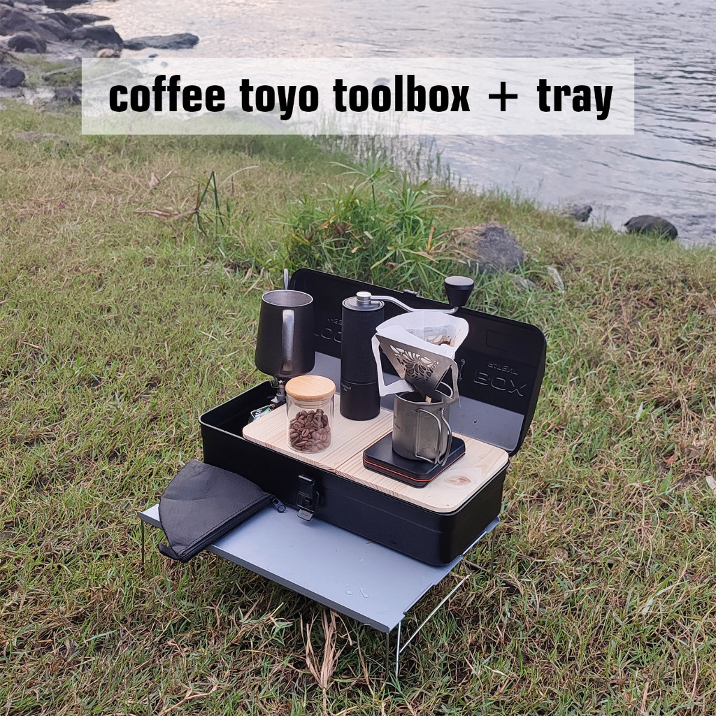 toyo toolbox y350 coffee meja box storage camping not unito stanley
