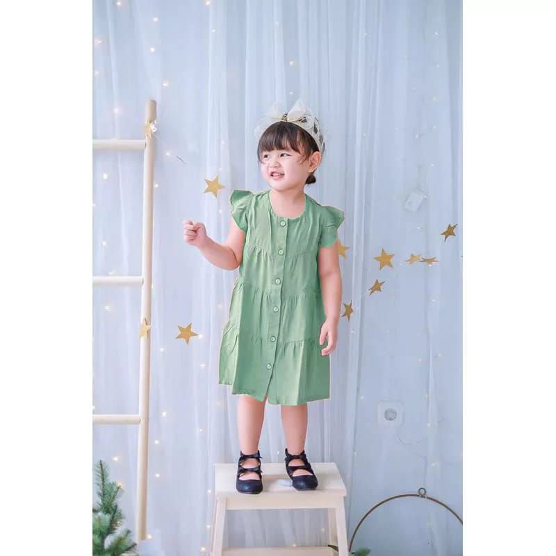 Dress Bocah Perempuan Umur 4-13Tahun Mididrss Kodangan Dress Anak Perempuan Korea Pakaian Brukat Bay
