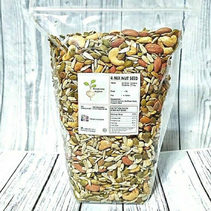 

Best Terlaris MIX NUT SEED 125gr Almond Cashew Pumpkin Seed Sunflower Seed Roasted A87