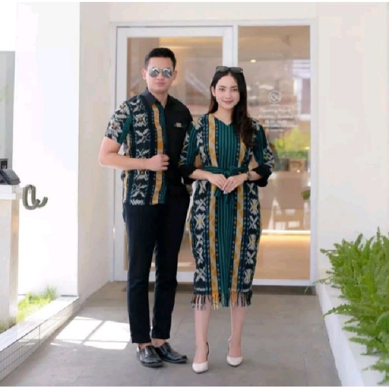 dress yimie couple kondangan baju tenun outfit raya kekinian