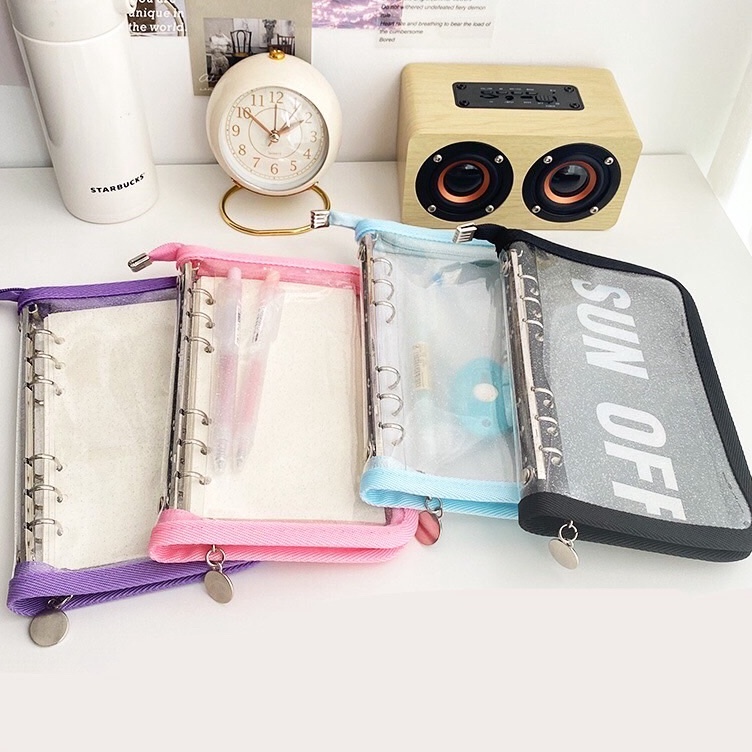 

ART I7H4 BINDER ZIPPER GLITER TRANSPARAN WARNA A6