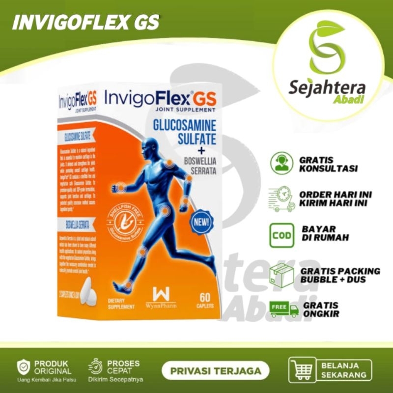 INVIGOFLEX GS GLUCOSAMINE CALCIUM SUPLEMEN KESEHATAN TULANG