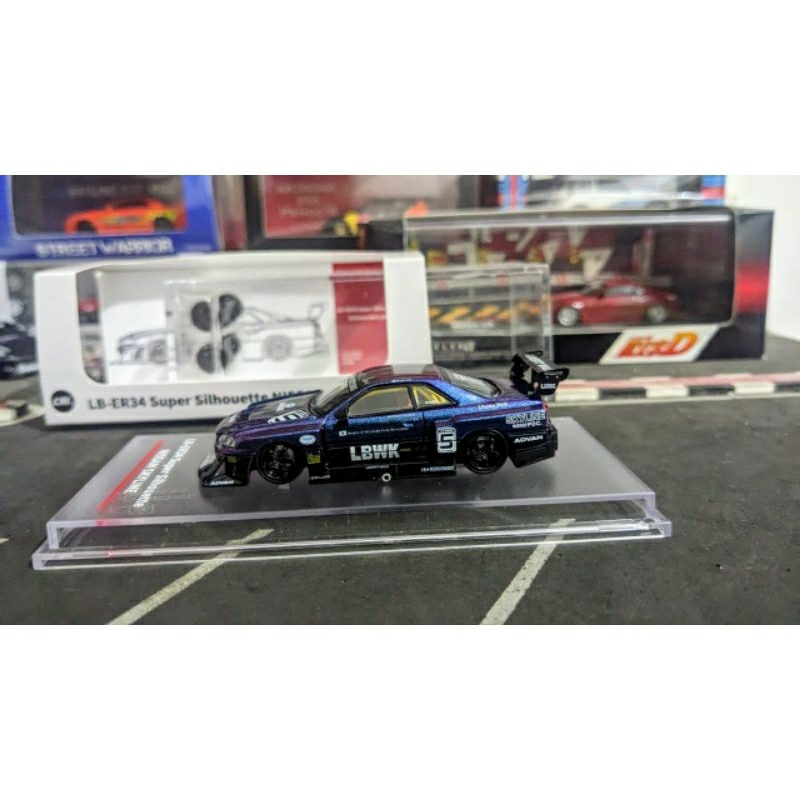 Diecast CM Model Nissan Skyline LB ER34 R34 R34 Blue Black
