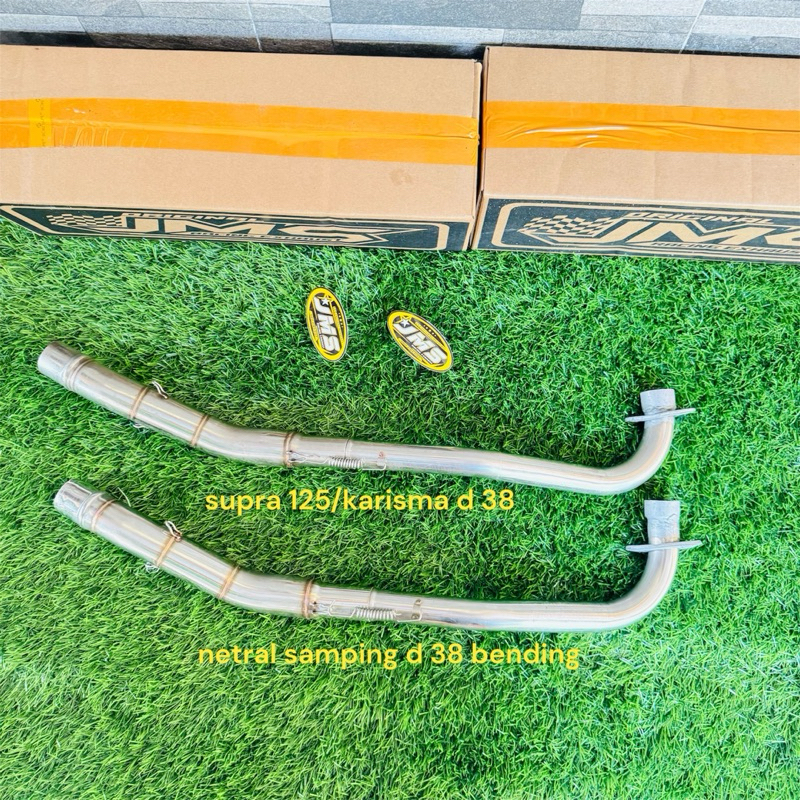 leher knalpot bebek netral samping / karisma  inlet 38 mm