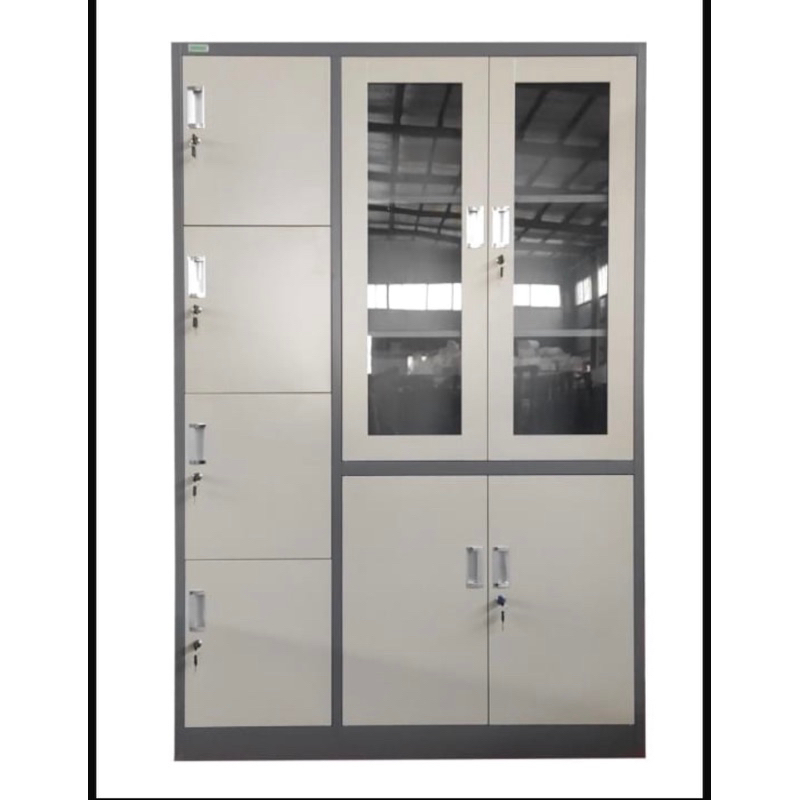 Lemari Besi Kombinasi Loker / Lemari Besi 3 Pintu Loker / Lemari Kantor 3 Pintu + Loker / Lemari Ars