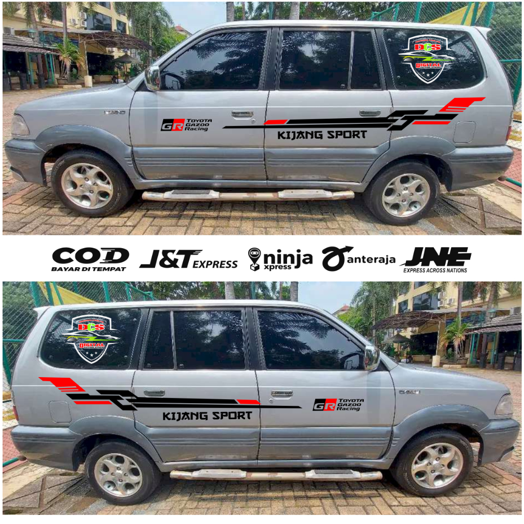 Stiker mobil toyota kijang stiker mobil kijang kapsul cutting stiker body samping mobil kijang