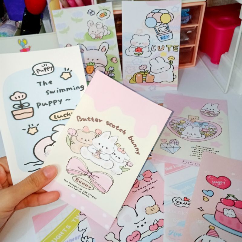 

Amplop Packing Photocard Bunny & Bear Lucu