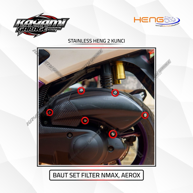 Baut set Cover filter aerox, nmax old