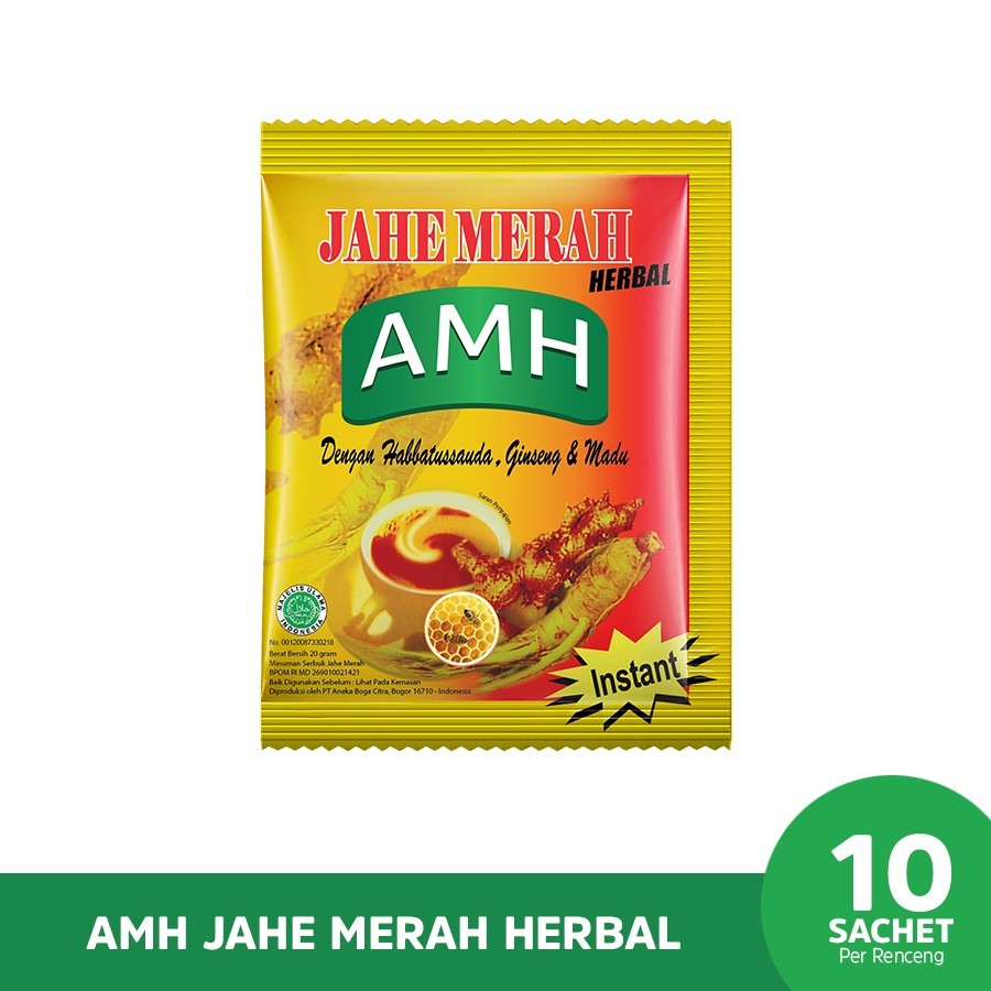 

jahe merah AMH herbal 10 sachet perRenceng