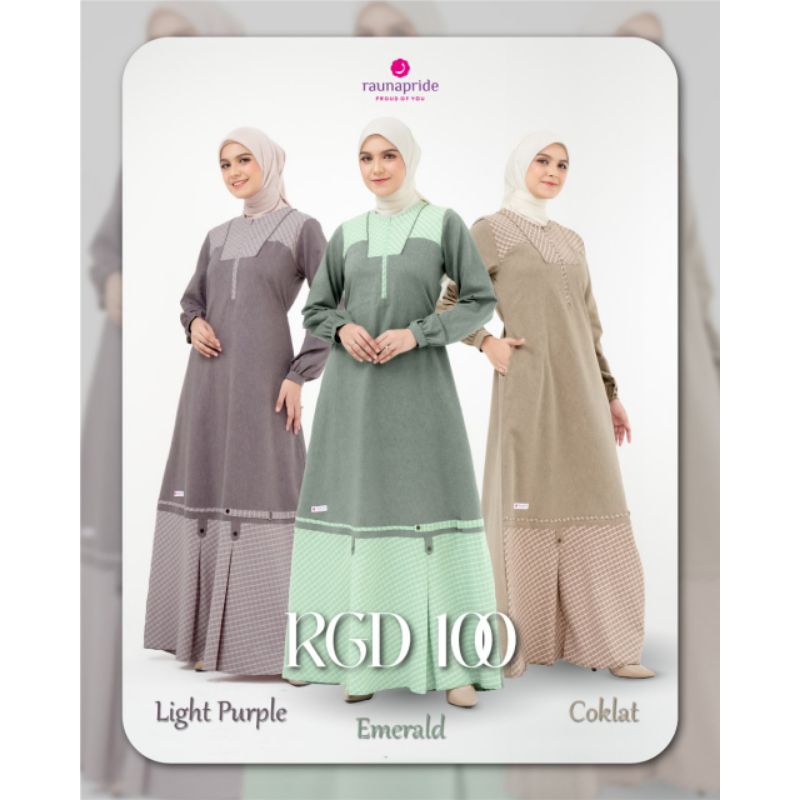 ❤️pusatgamis_jatim❤️GAMIS WANITA RGD 100 BY RAUNA PRIDE TERBARU TER BEST SELLER