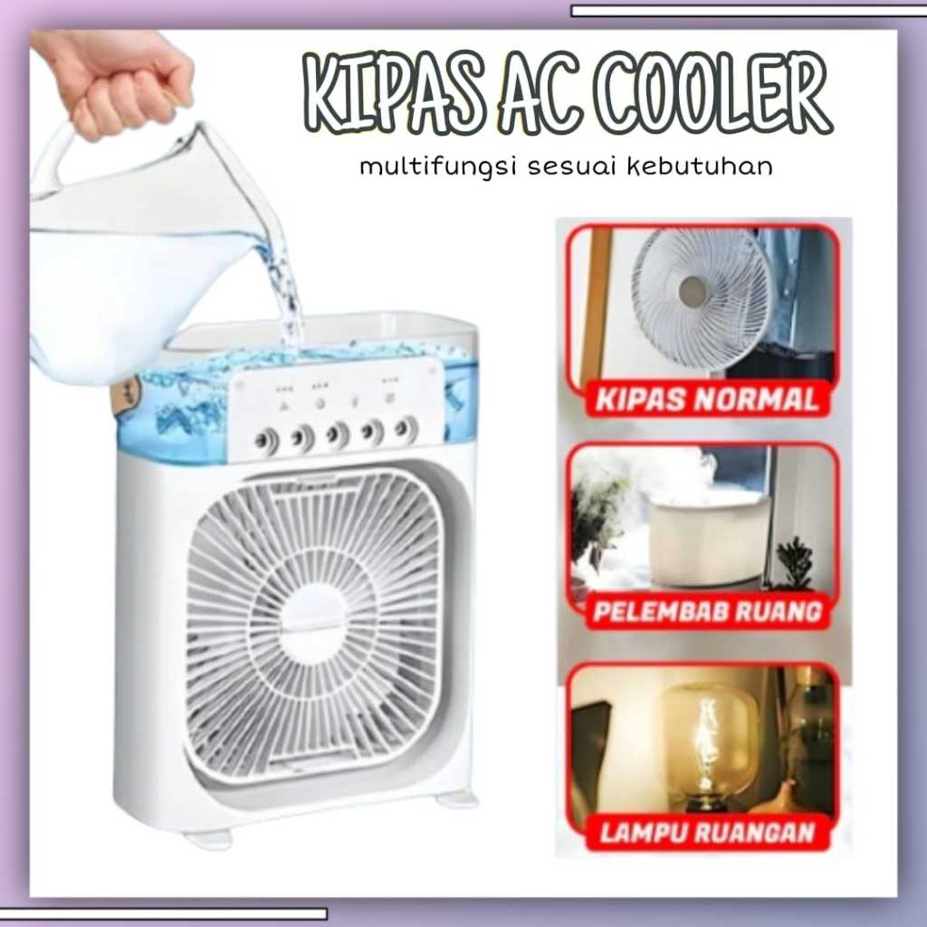 Kipas AC Cooler 600ml, Kipas AC Mini Portable, Kipas Pendingin Portable