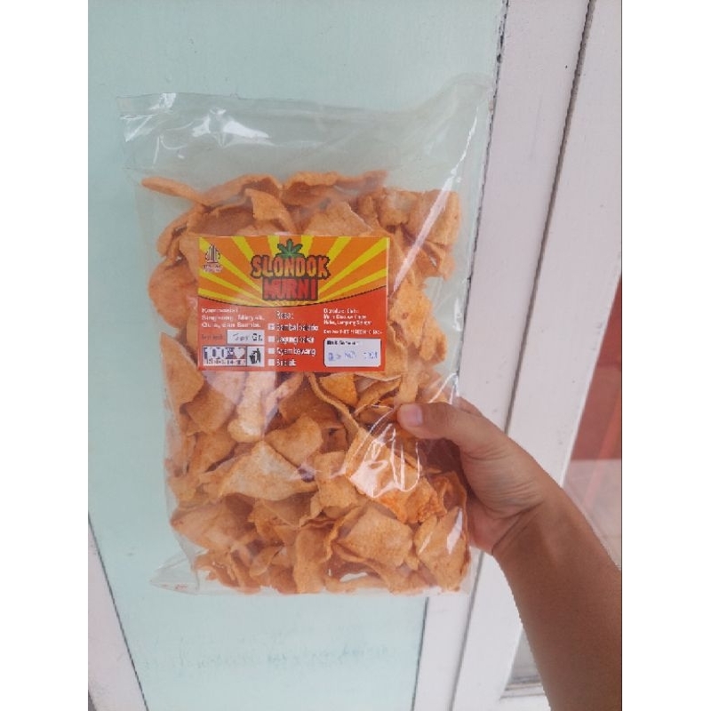 

Slondok Singkong Suheri Jajanan Khas Lampung Cemilan Rasa Balado Pedas Gurih 200 gr gram