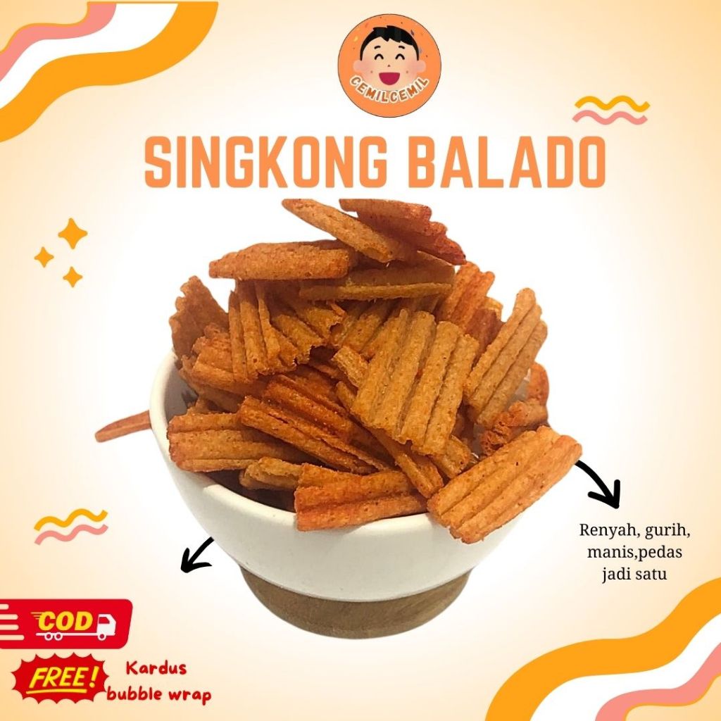 

CEMILCEMIL Keripik Singkong Balado / Rasa Pedas 250g