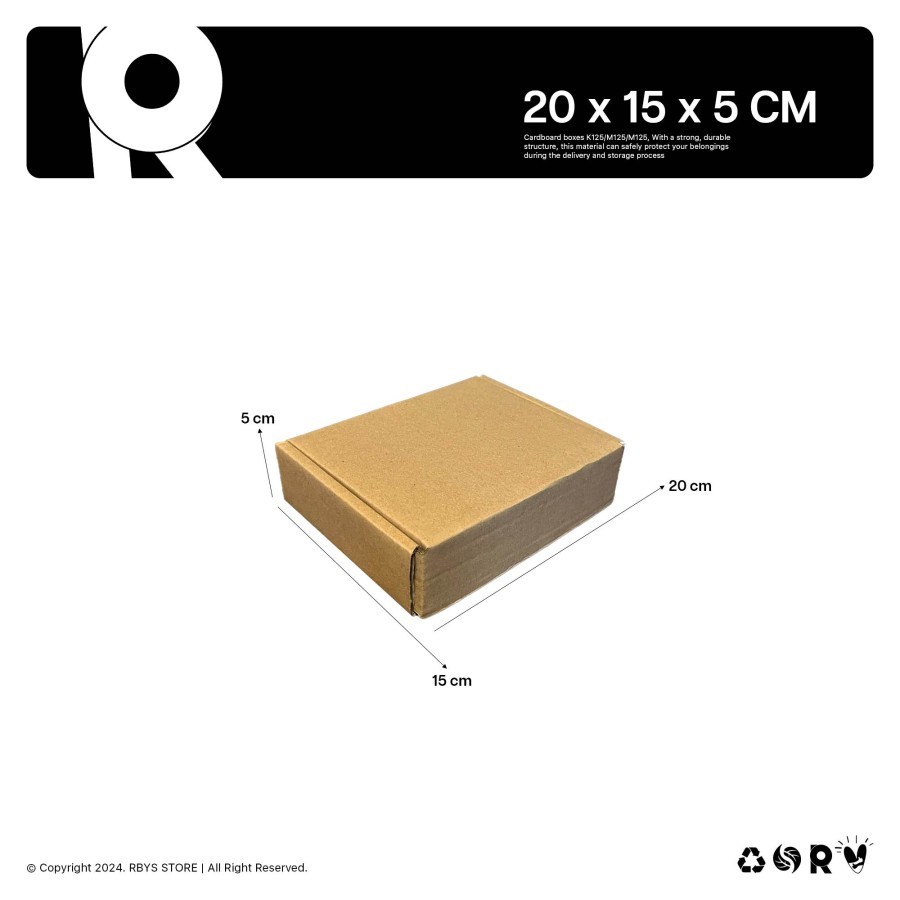 

KARDUS KARTON BOX 20 x 15 x 5 CM | Dus Kardus