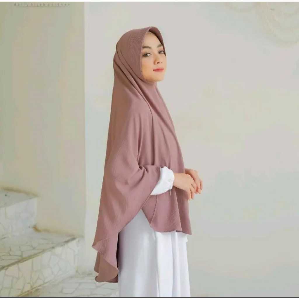 Hijab instan pet crinkle size XL (Bahan crinkle premium)