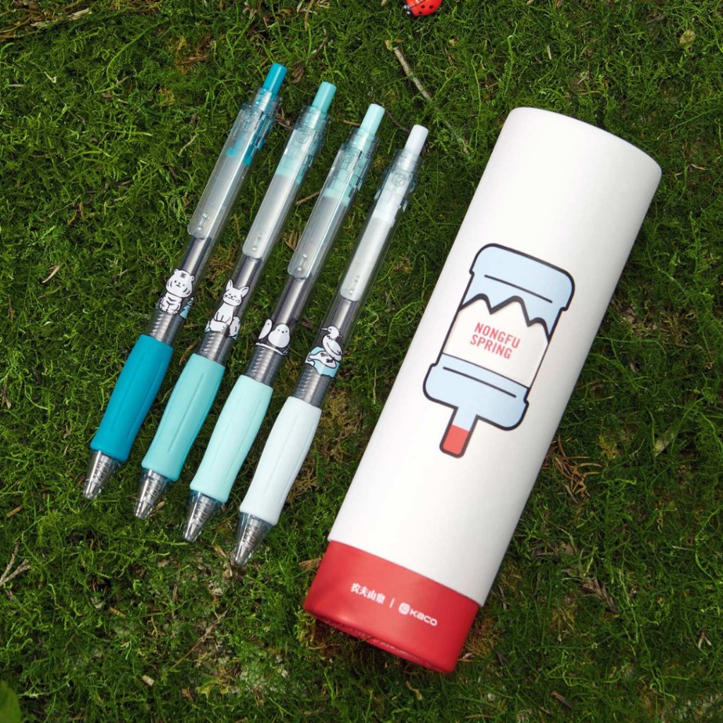 

Pulpen Gel Pen Tinta Biru NONGFU SPRING 4 PCS with Refill - KC4 - Blue
