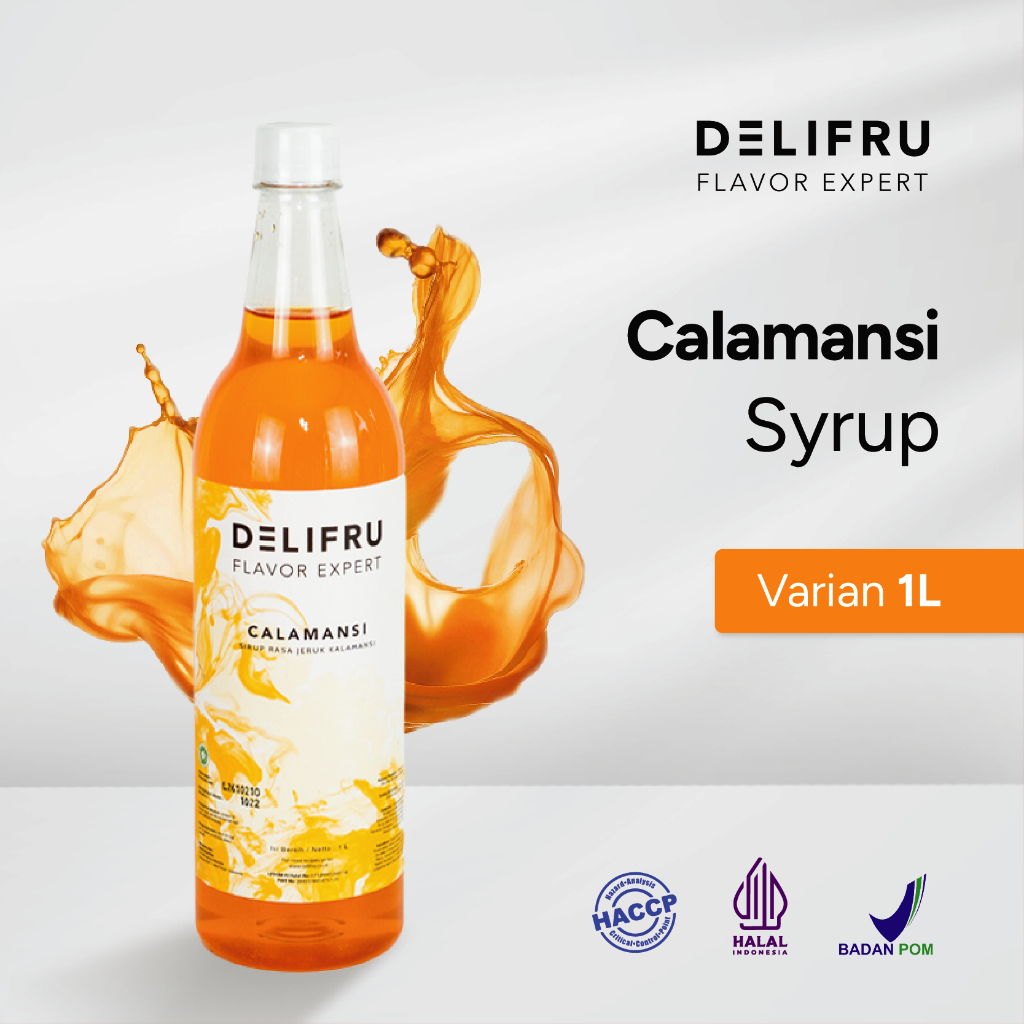 Delifru Calamansi Syrup 1 Liter - Sirup Jeruk Kalamansi