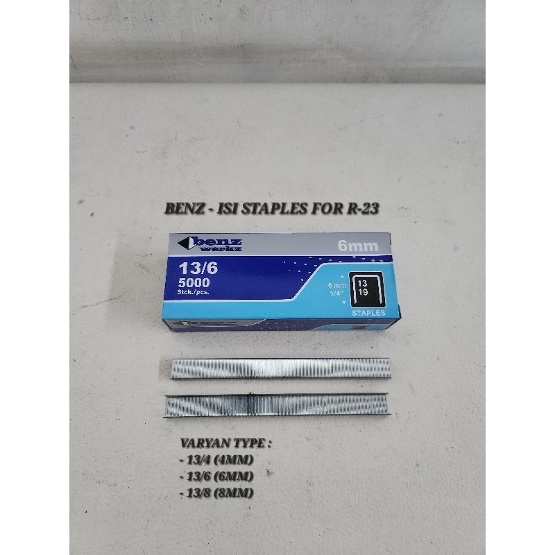 

Benz Isi Paku Staples Tembak Untuk Staples R23 4mm 6mm 8mm / Refill Paku Air Nailer / Isi Air Staples / Refill Isi Stalper Gun 1¾ 1⅜