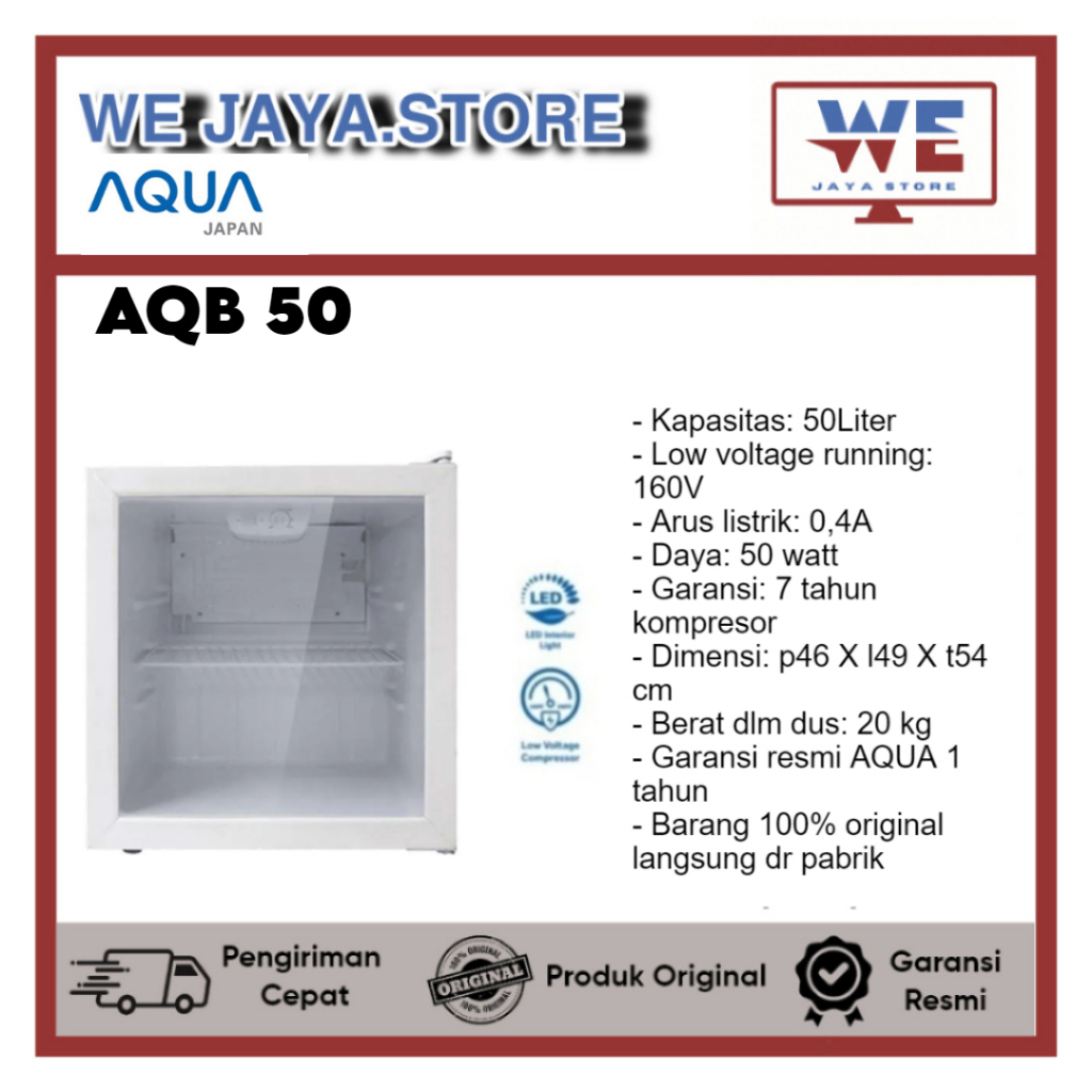 SHOWCASE AQUA AQB-50 KULKAS MINI DISPLAY