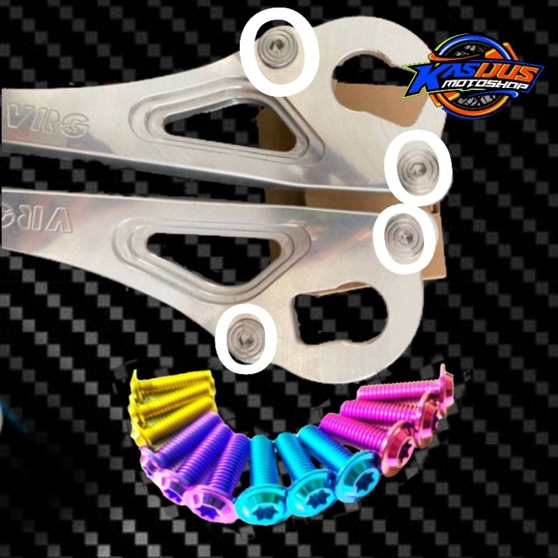 baut titanium step blakang ninja r ninja rr baut footstep titanium ninja r rr 4 biji