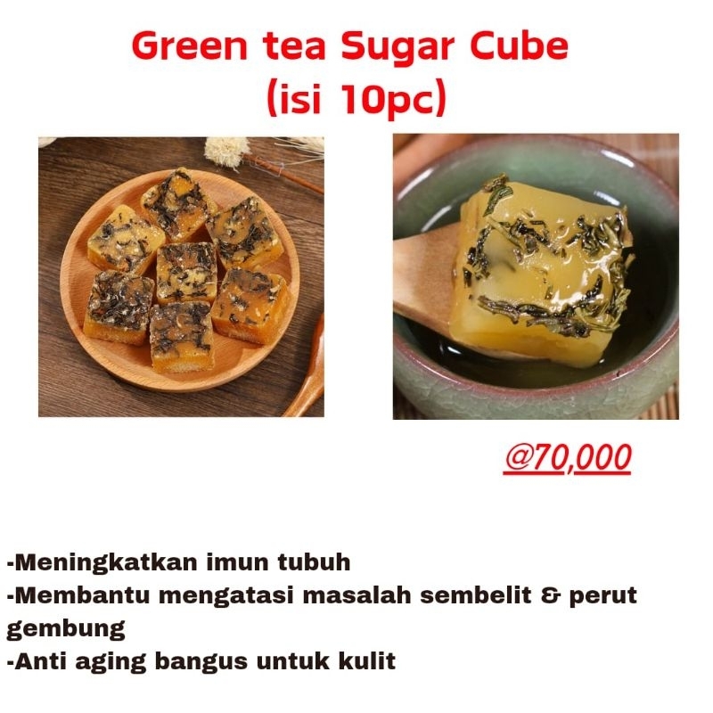 

Chengwoh Green tea sugar cube isi 10pcs (Po penang)