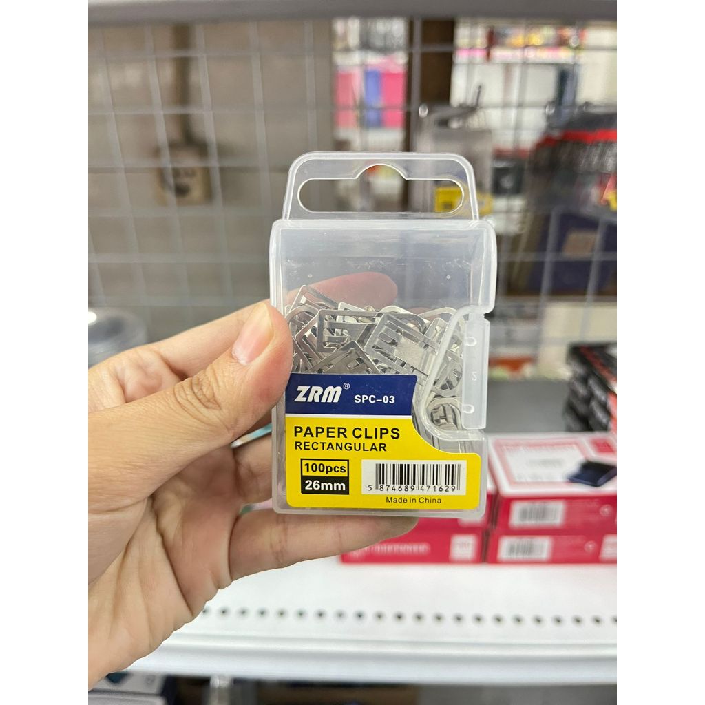 

ZRM PAPER CLIPS RECTANGULAR 100 PCS 26MM SPC-03