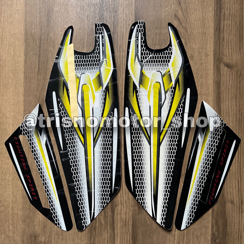 striping Yamaha rx king 2007 hitam kuning sticker stiker stripping polet body lis list RX KING RXKIN
