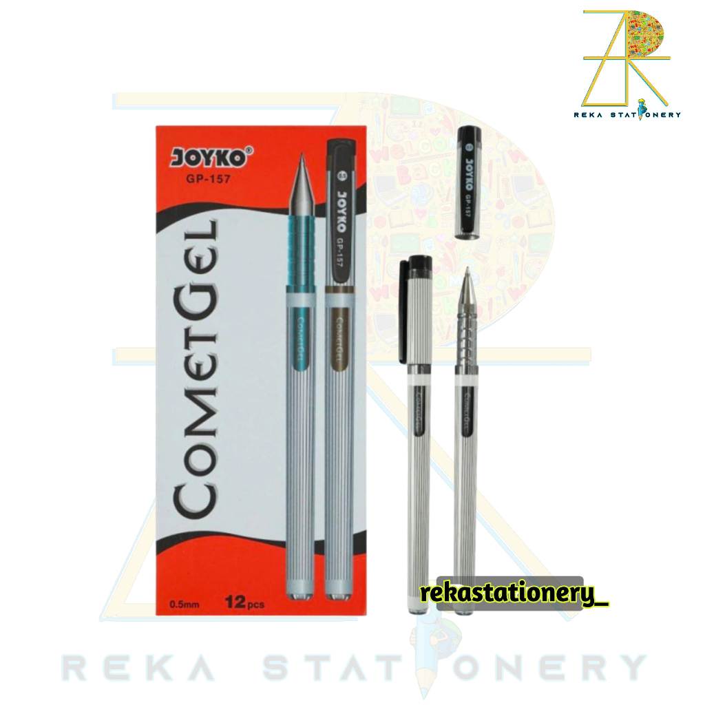 

Gel Pen Joyko GP-157 - Pulpen Gel Tinta Hitam Halus, Harga per Pcs