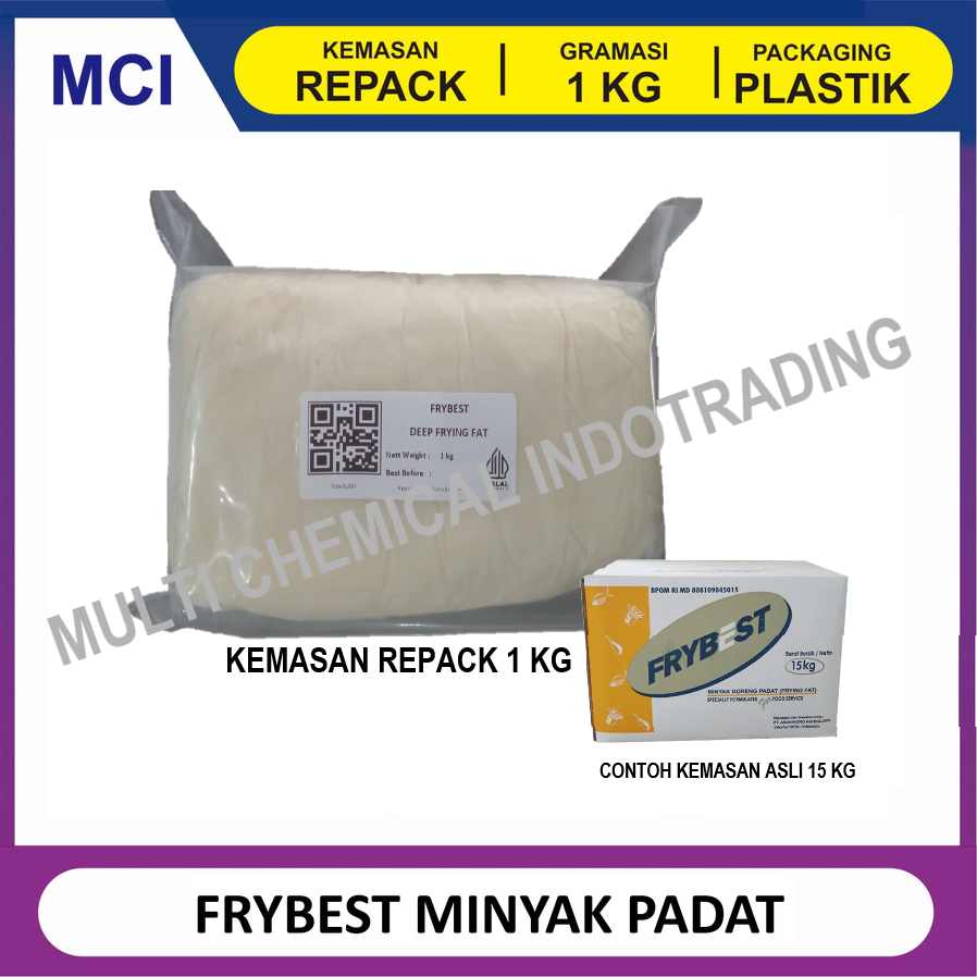 

FRYBEST MINYAK GORENG PADAT REPACK 1 KG / MINYAK BEKU / MINYAK PADAT