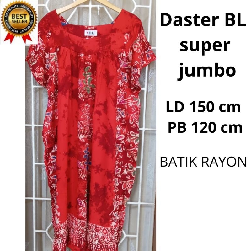 Daster Batik Super Jumbo Ld 150 Lengan Pendek Sikak Adem