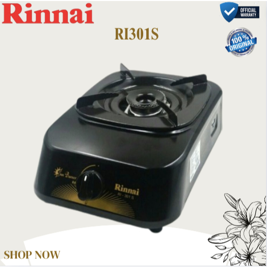 RINNAI KOMPOR GAS 1 TUNGKU RI 301 S KOMPOR RINNAI/RI-301S/RI 301 S/RI301S/ORIGINAL RINNAI/GARANSI