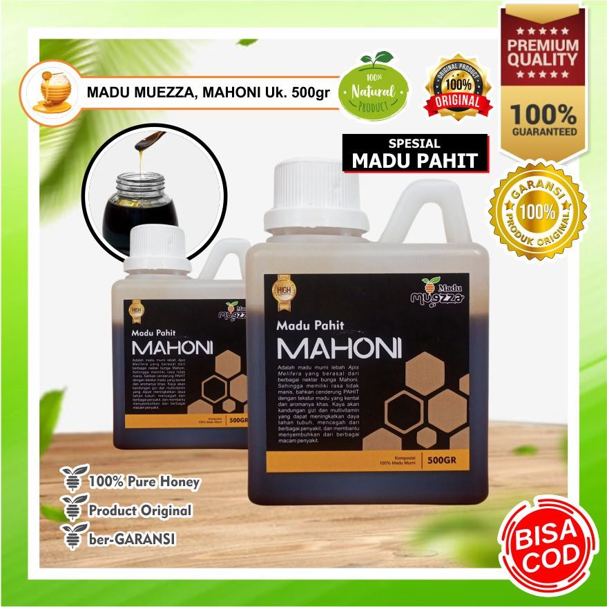 

MADU PAHIT MAHONI ASLI MADU MUEZZA Grade A Super Madu Pahit uk. 500gr , 100% ASLI dari NEKTAR BUNGA MAHONI dg Rasa Madu Pahit & Lembut Pilihan Kesukaan Keluarga sbg Minuman Kesehatan & Kebugaran