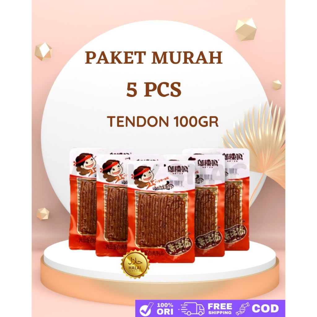 

PAKET MURAH LATIAO VIRAL 5 Pcs - [HALAL] Wulama Gluten Latiao Snack a Vegetarian Food Tendon 100GR Original Enak