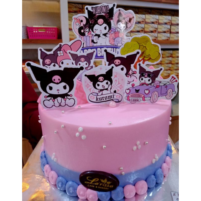 

RB22 Kue Ulang Tahun Kuromi - Birthday Cake Kuromi - Black Forest karakter Kuromi