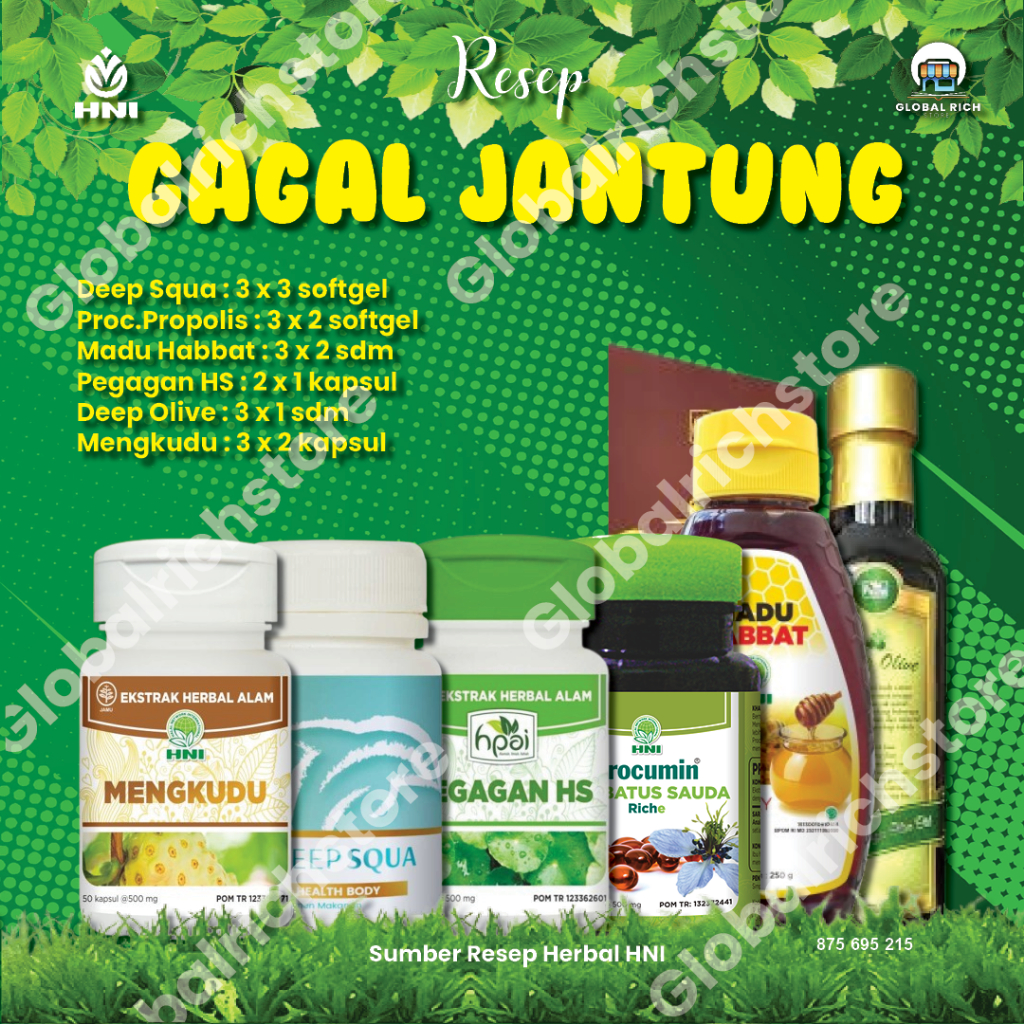 

Resep Herbal Atasi Gagal jantung, Jantung koroner, Arterioklorosis, Colon cleansing