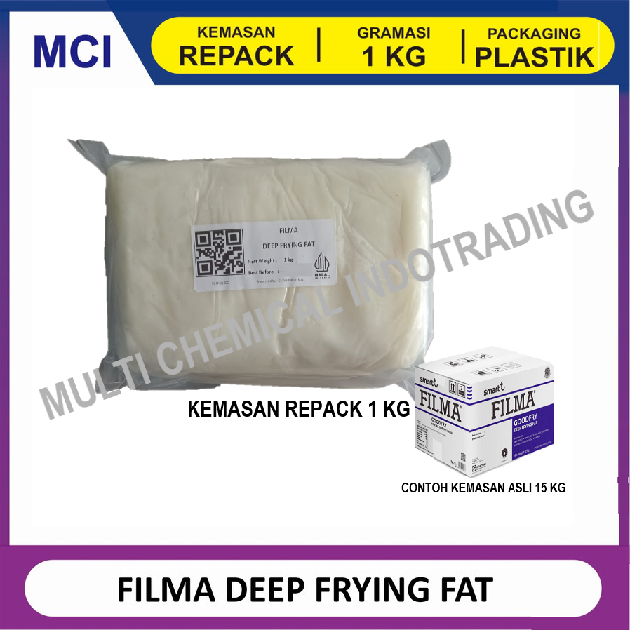 

FILMA GOODFRY DEEP FRYING FAT REPACK 1 KG / MINYAK GORENG PADAT