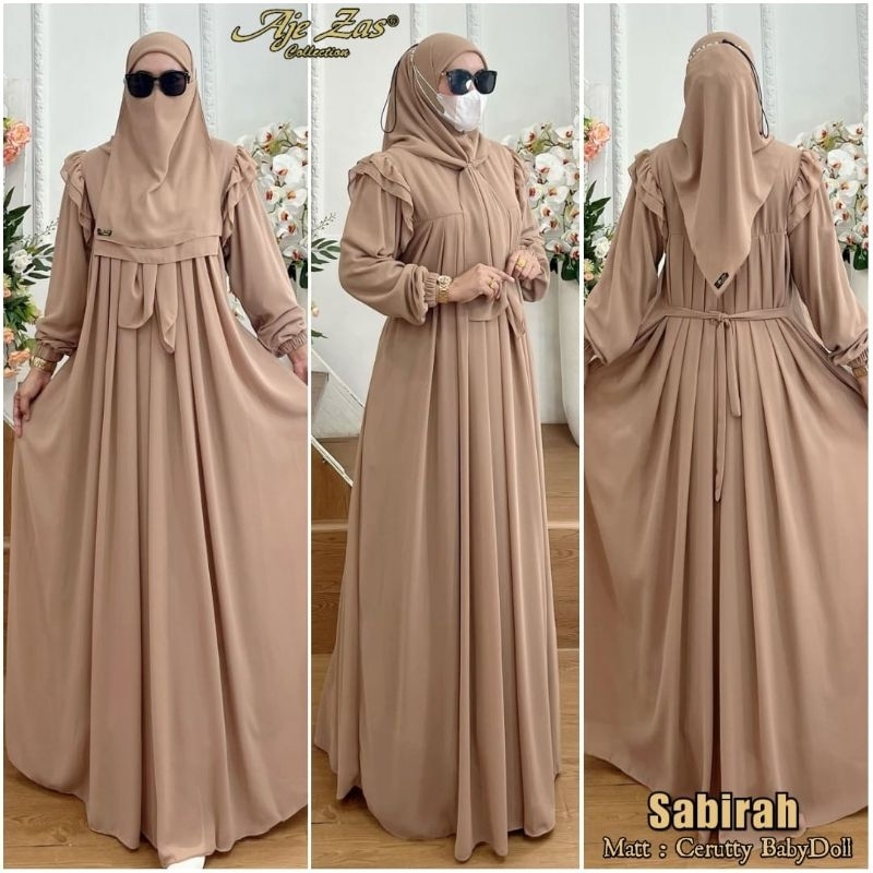 Gamis Syari Kode SABIRAH Ory Aje Zas Matt Ceruty babydoll