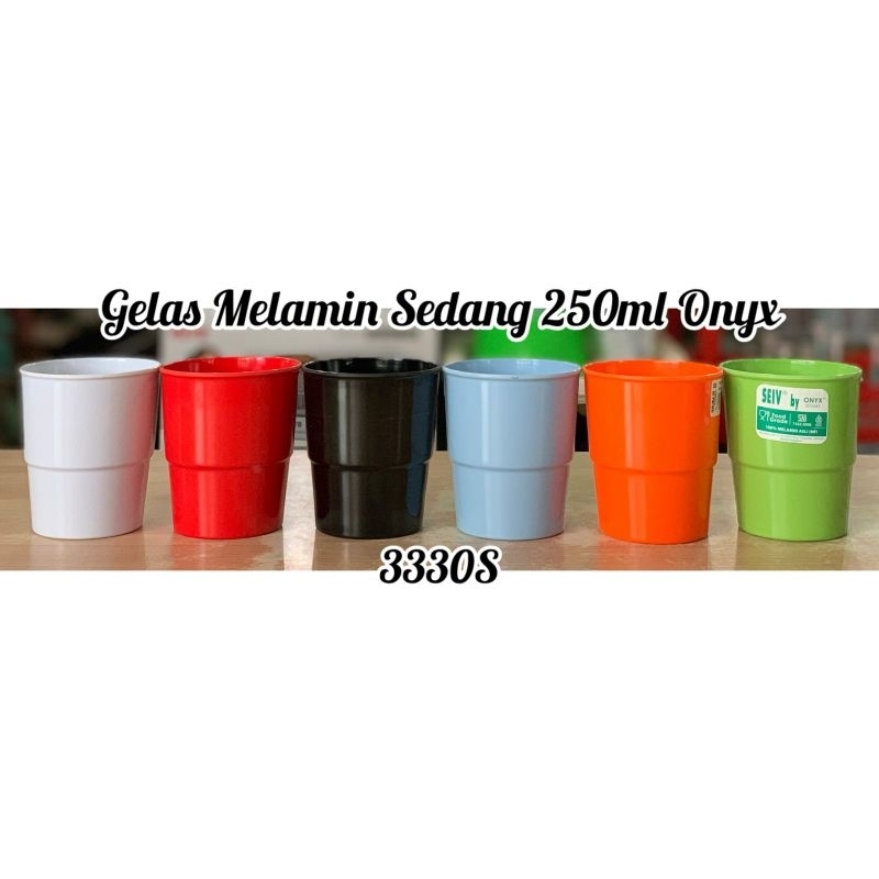 ONYX - GELAS SEDANG MELAMIN 250ML