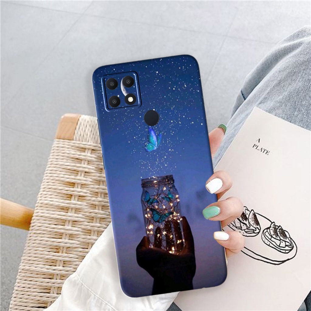 AD01 - Softcase Oppo A15/A15s Aesthetic purple Case - Case hp - Prokamera Case - Case Oppo - Case Ae