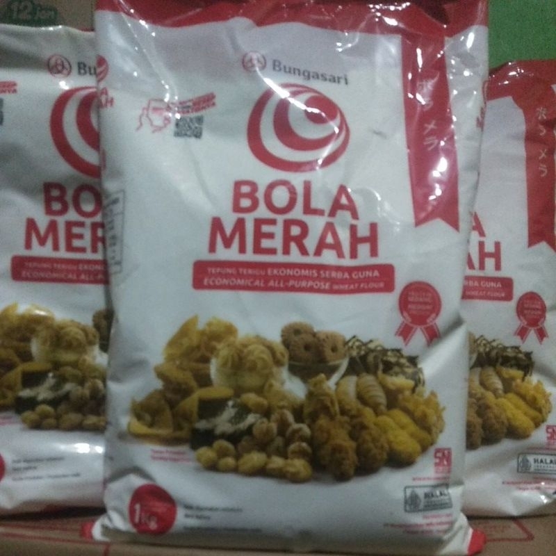 

Tepung Terigu Bola Merah 1Kg Bungasari