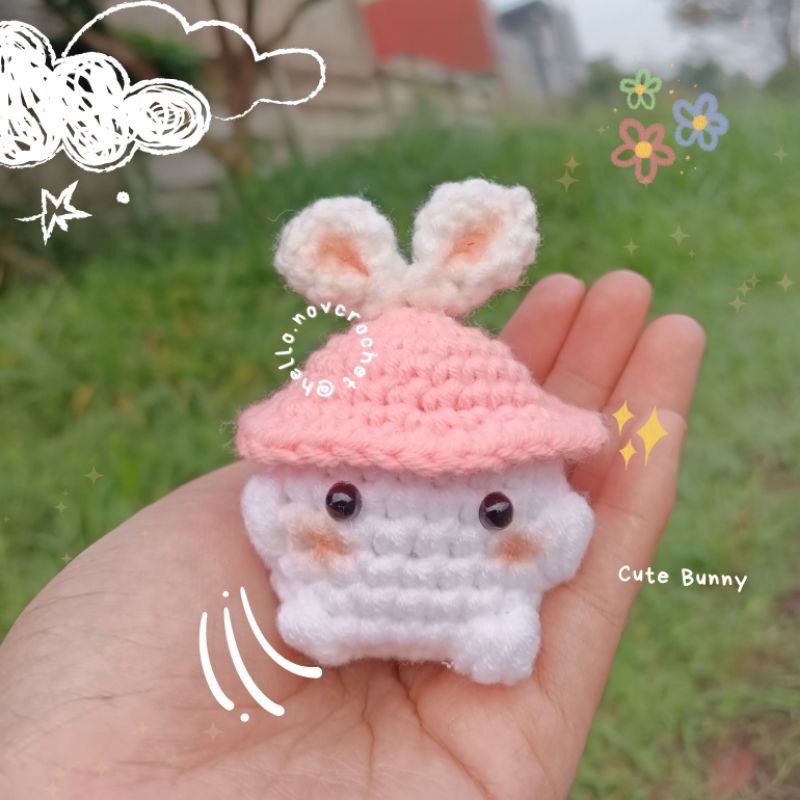 BABY MUSHROOM AMIGURUMI| AMIGURUMI KEYCHAIN BUNNY WISUDA BEAR OWL GANTUNGAN KUNCI AESTHETIC| GANTUNG