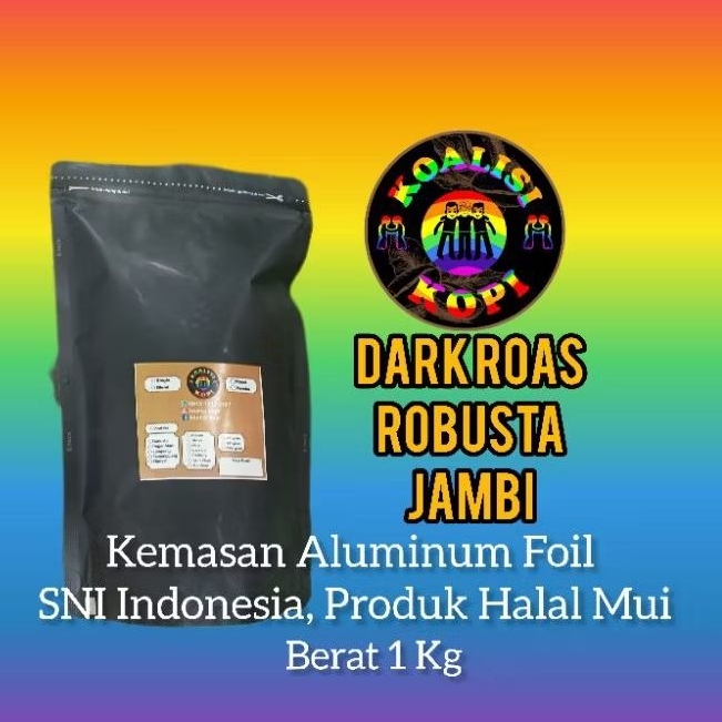 

Dark Roast Kopi Robusta Jambi 1Kg. Kopi Giling/Sangrai/Biji/Bubuk/Vietnam Drip/Kopi Susu/Tubruk