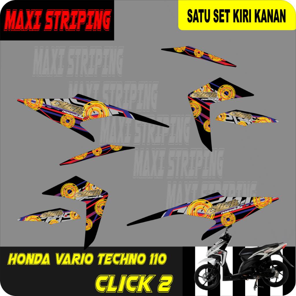 Stiker striping Honda Vario Techno 110 Click2