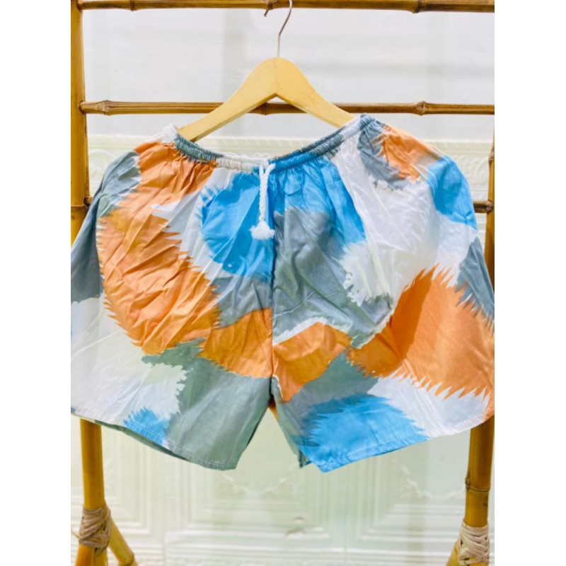 Celana Harian bahan katun Motif Abstrak
