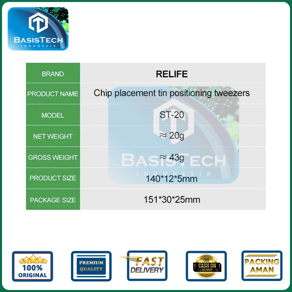 Pinset Metal Cetak Ic Cpu - Tin Planting Position Relife St-20 Original